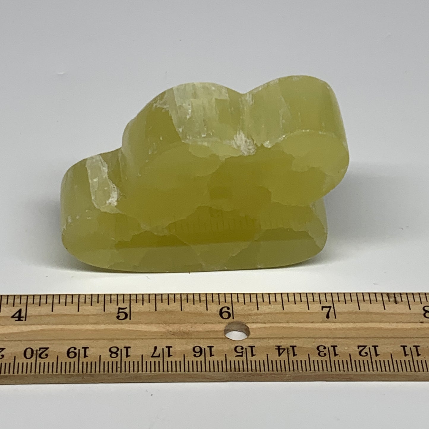 162.5g, 2.7"x1.9"x0.8", Lemon Calcite Cloud Crystal Polished @Pakistan, B30707