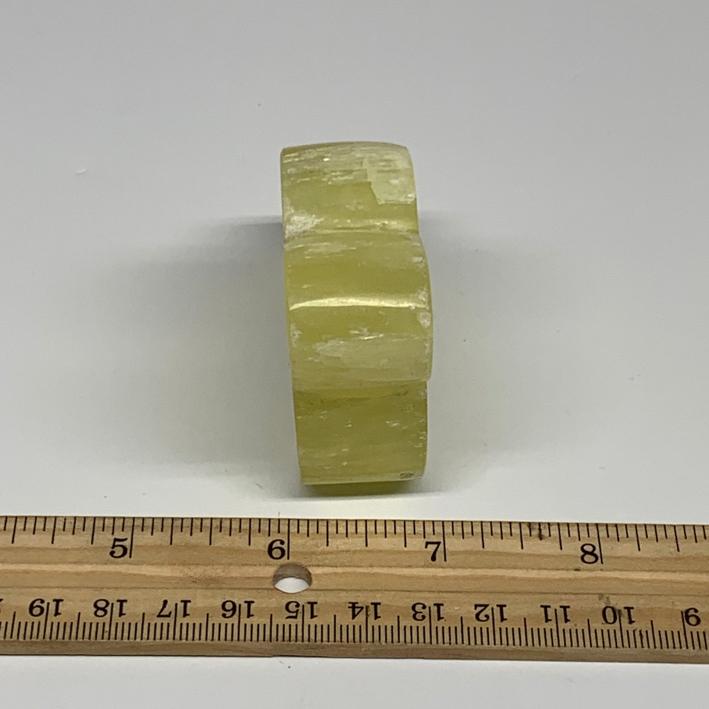 162.5g, 2.7"x1.9"x0.8", Lemon Calcite Cloud Crystal Polished @Pakistan, B30707