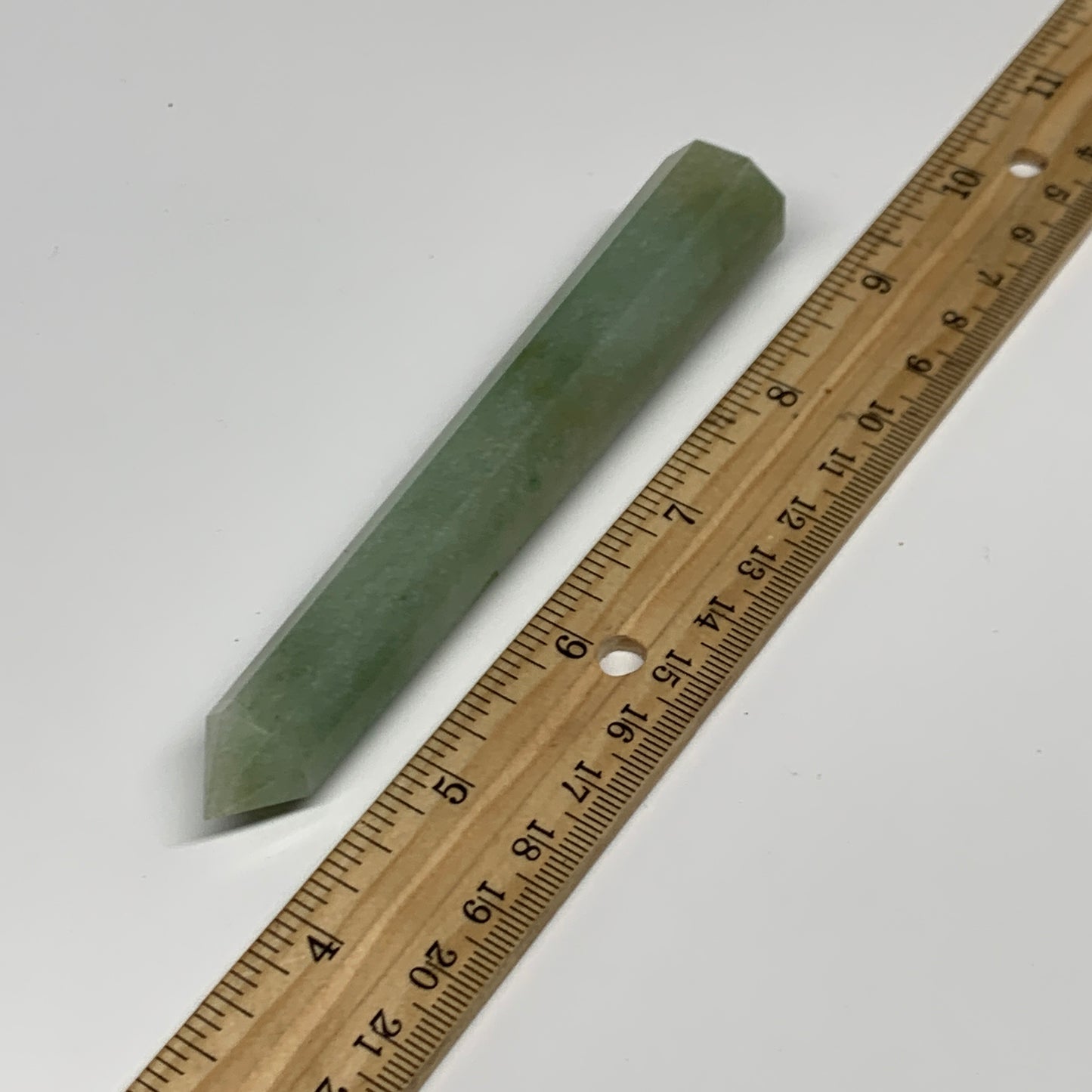 70.3g, 4.8"x0.7", Green Aventurine Tower Obelisk Point Crystal @India,B31546
