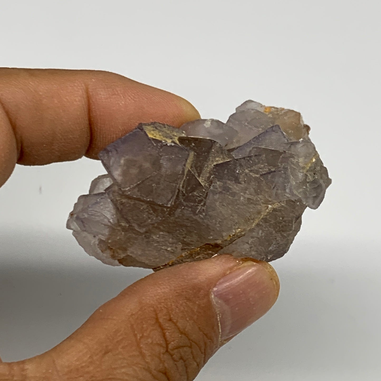 76.9g, 2"-2",2pcs, Purple Fluorite Crystal Mineral Specimen @Pakistan,B27703