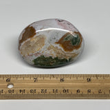 135.5g, 2.6"x1.8"x1.2" Natural Ocean Jasper Palm-Stone Orbicular Jasper, B30709