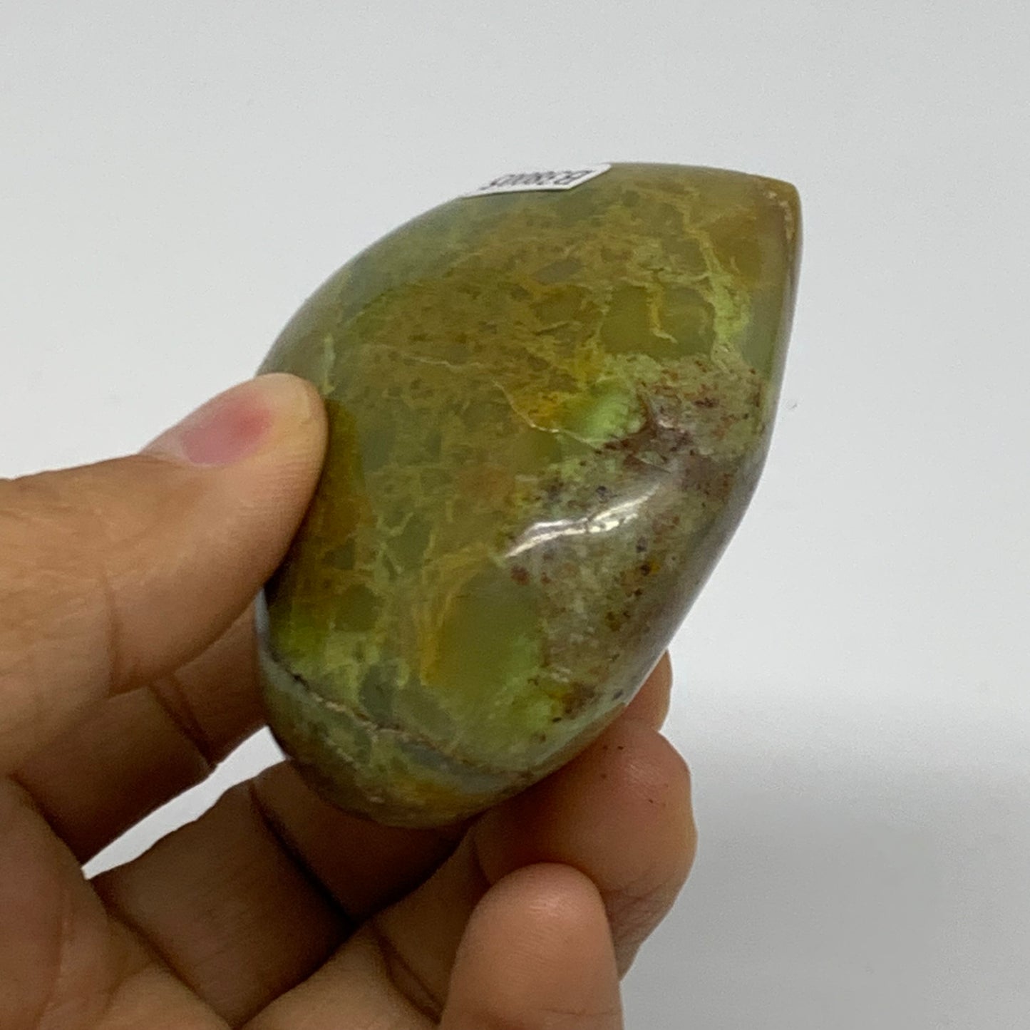 0.23 lbs, 2.2"x2.5"x1.1", Green Opal Heart Polished Gemstone Crystal, B38005
