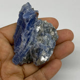 100g, 2.5"x1.8"x1.1", Rough Raw Blue Kyanite Chunk Mineral @Brazil, B32860