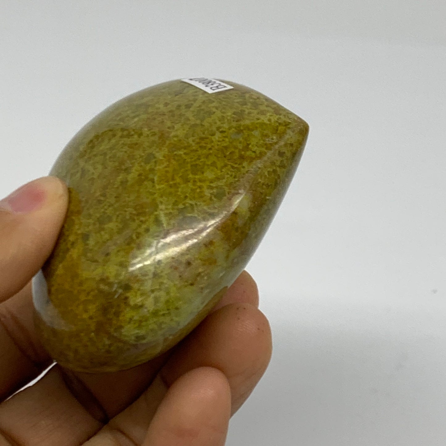 0.31 lbs, 2.4"x2.8"x1.4", Green Opal Heart Polished Gemstone Crystal, B38007