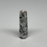 75.6g, 3.4"x0.8", Rainbow Moonstone Tower Obelisk Point Crystal @India, B29246