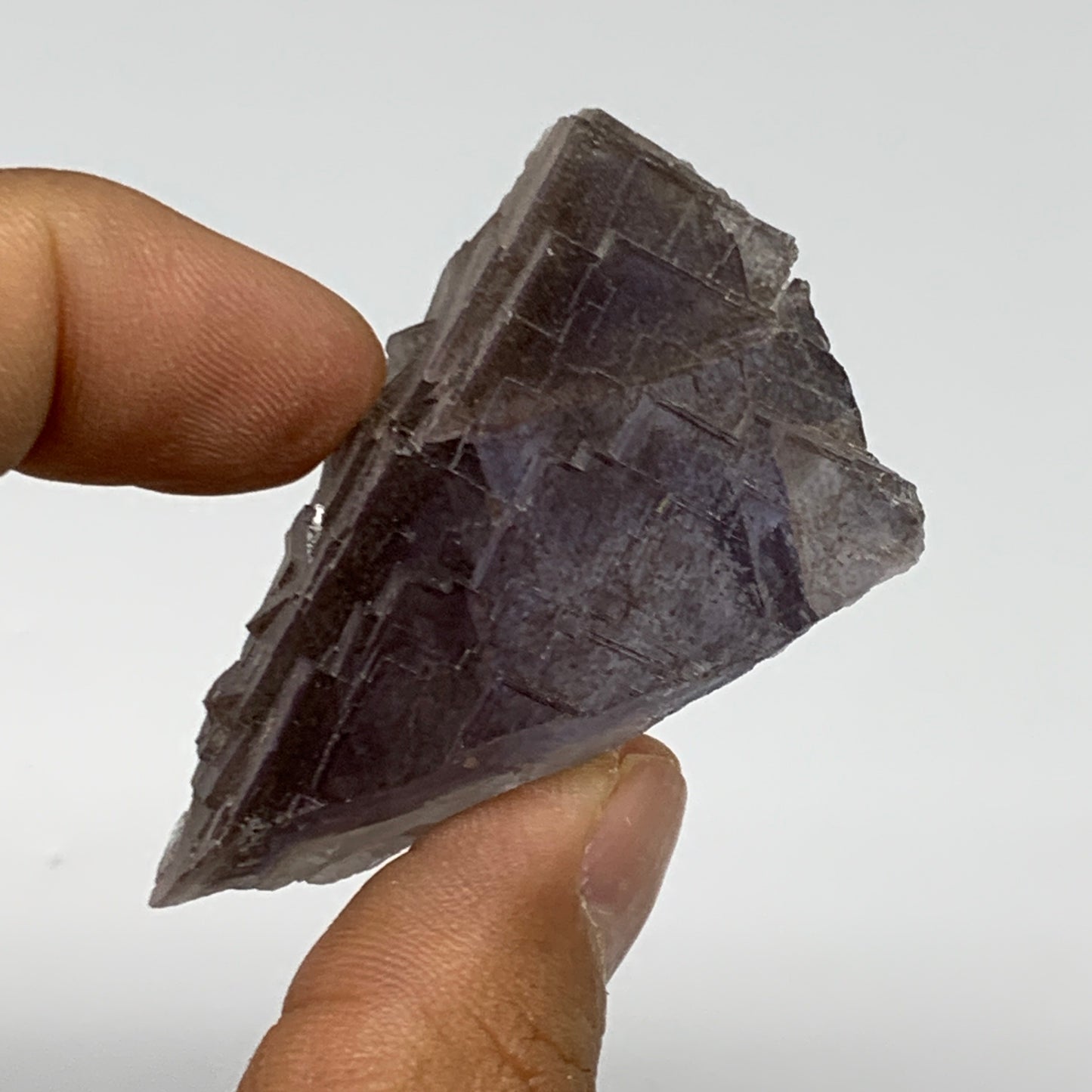 73.1g,1.6"-2",2pcs, Purple Fluorite Crystal Mineral Specimen @Pakistan,B27707