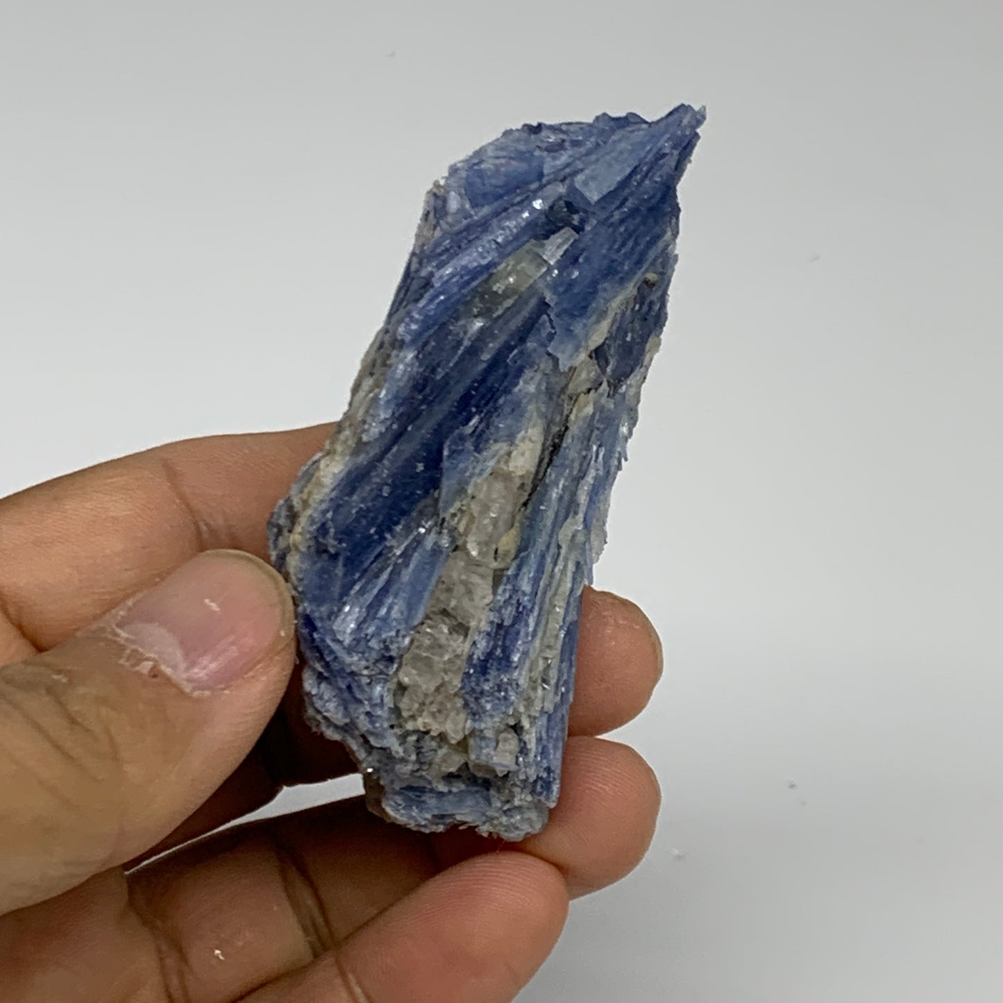 90.6g, 2.9"x1.3"x1", Rough Raw Blue Kyanite Chunk Mineral @Brazil, B32861