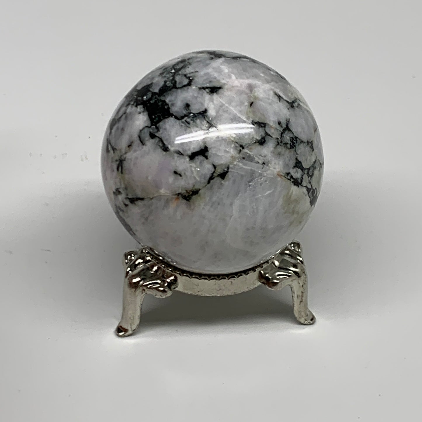 119.9g, 1.7"(43mm), Natural Rainbow Moonstone Sphere Ball Gemstone, B34960