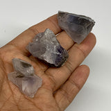 62.9g,1.3"-1.6",3pcs, Purple Fluorite Crystal Mineral Specimen @Pakistan,B27711