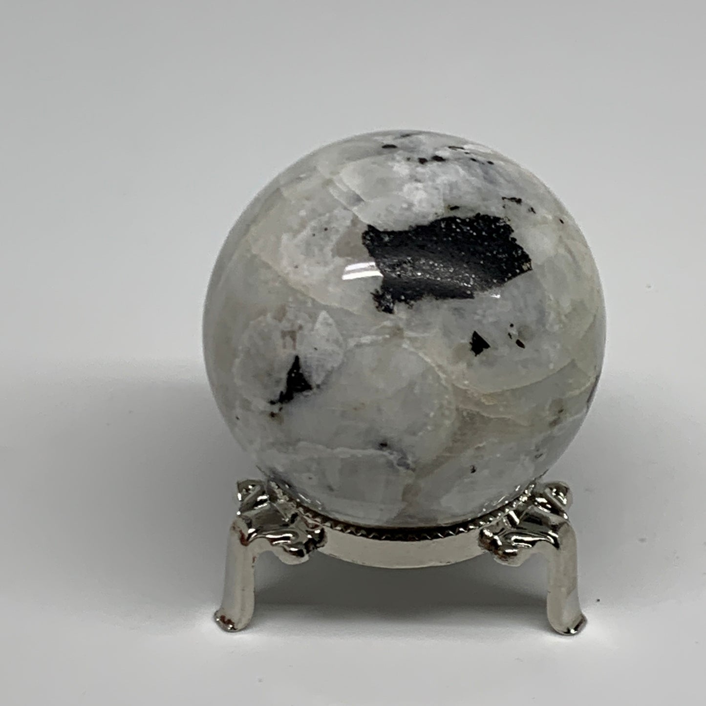 248.6g, 2.2"(56mm), Natural Rainbow Moonstone Sphere Ball Gemstone, B34961