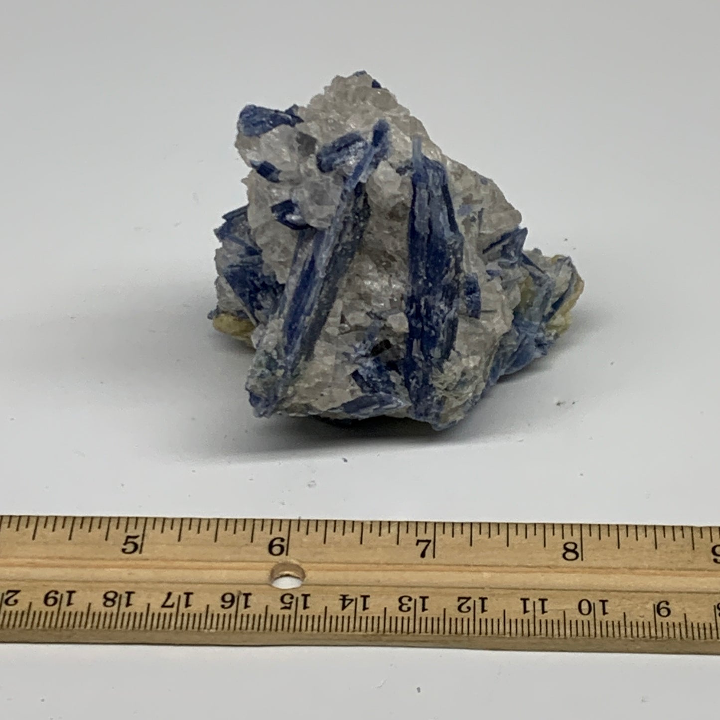 257.6g, 3.4"x2.7"x1.7",Blue Kyanite Quartz Mineral Specimens @Brazil, B32864