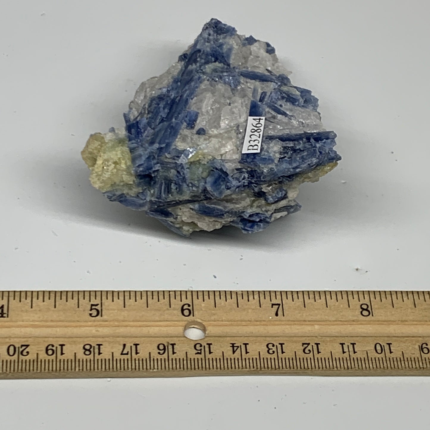 257.6g, 3.4"x2.7"x1.7",Blue Kyanite Quartz Mineral Specimens @Brazil, B32864