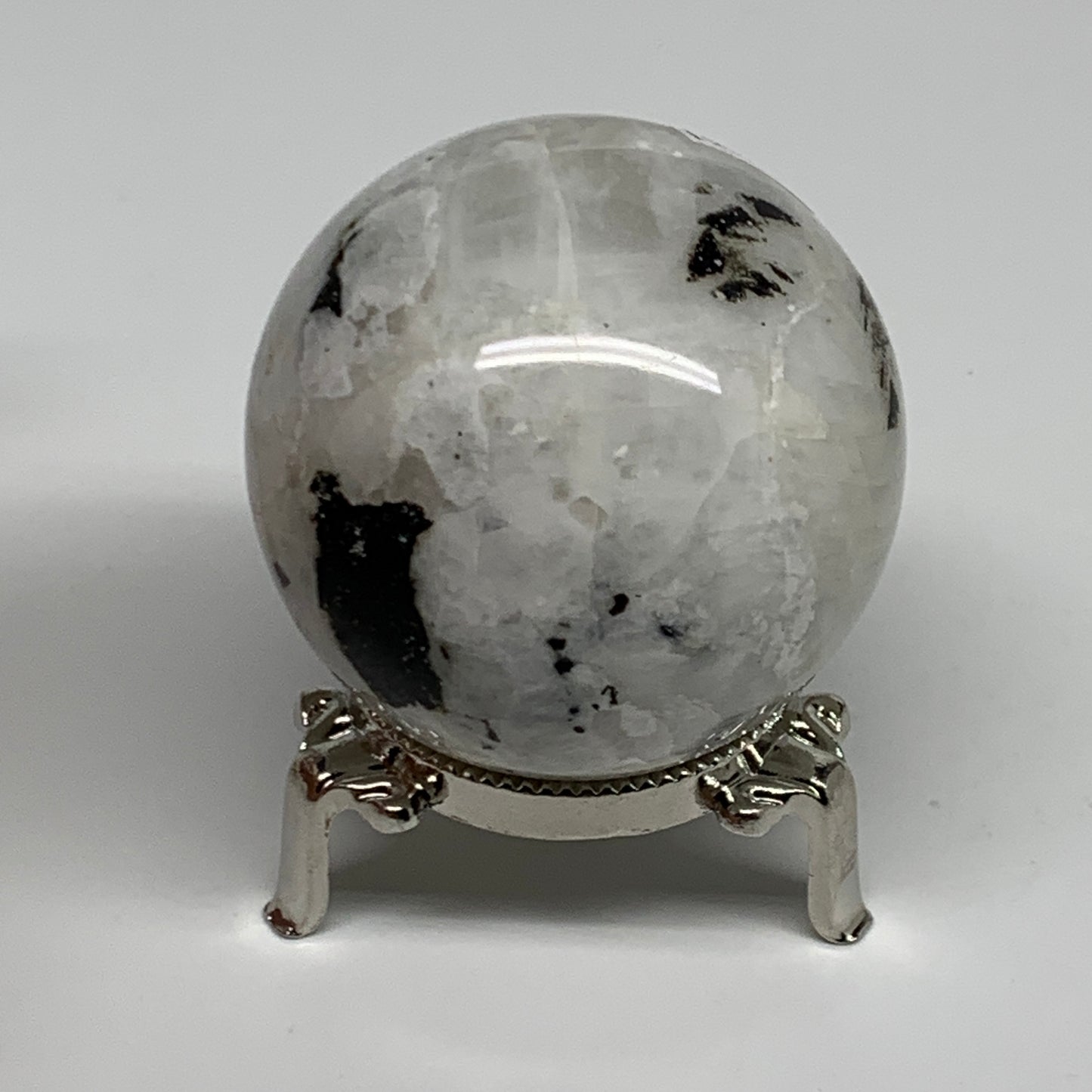 248.6g, 2.2"(56mm), Natural Rainbow Moonstone Sphere Ball Gemstone, B34961