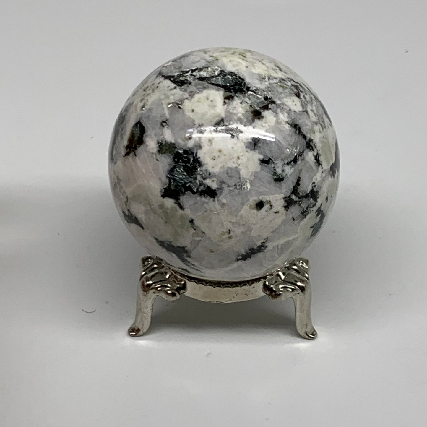 163.1g, 2"(49mm), Natural Rainbow Moonstone Sphere Ball Gemstone, B34962