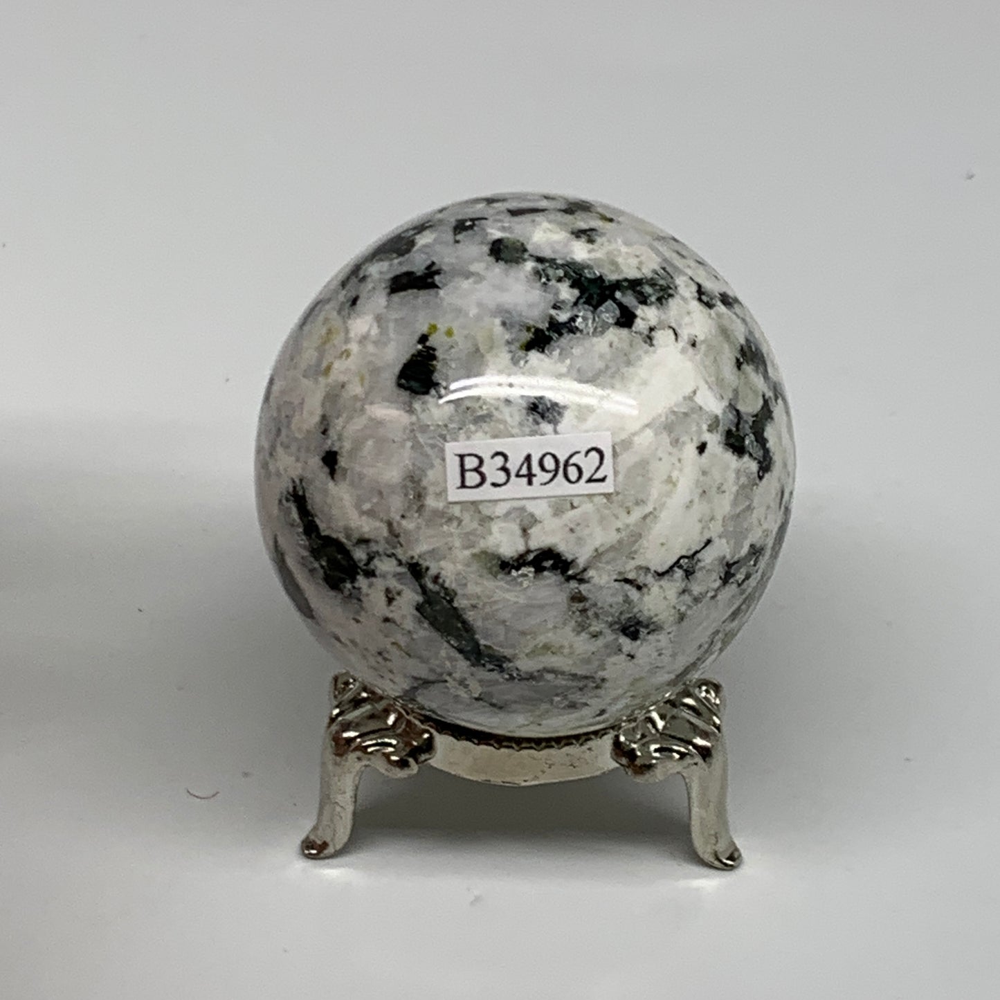 163.1g, 2"(49mm), Natural Rainbow Moonstone Sphere Ball Gemstone, B34962