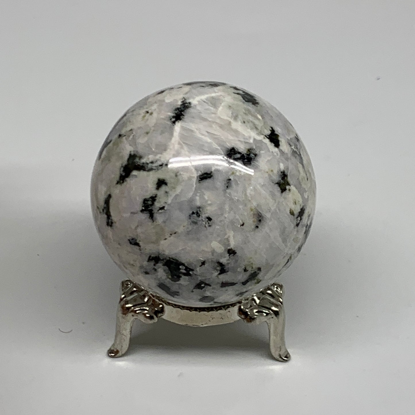 163.1g, 2"(49mm), Natural Rainbow Moonstone Sphere Ball Gemstone, B34962