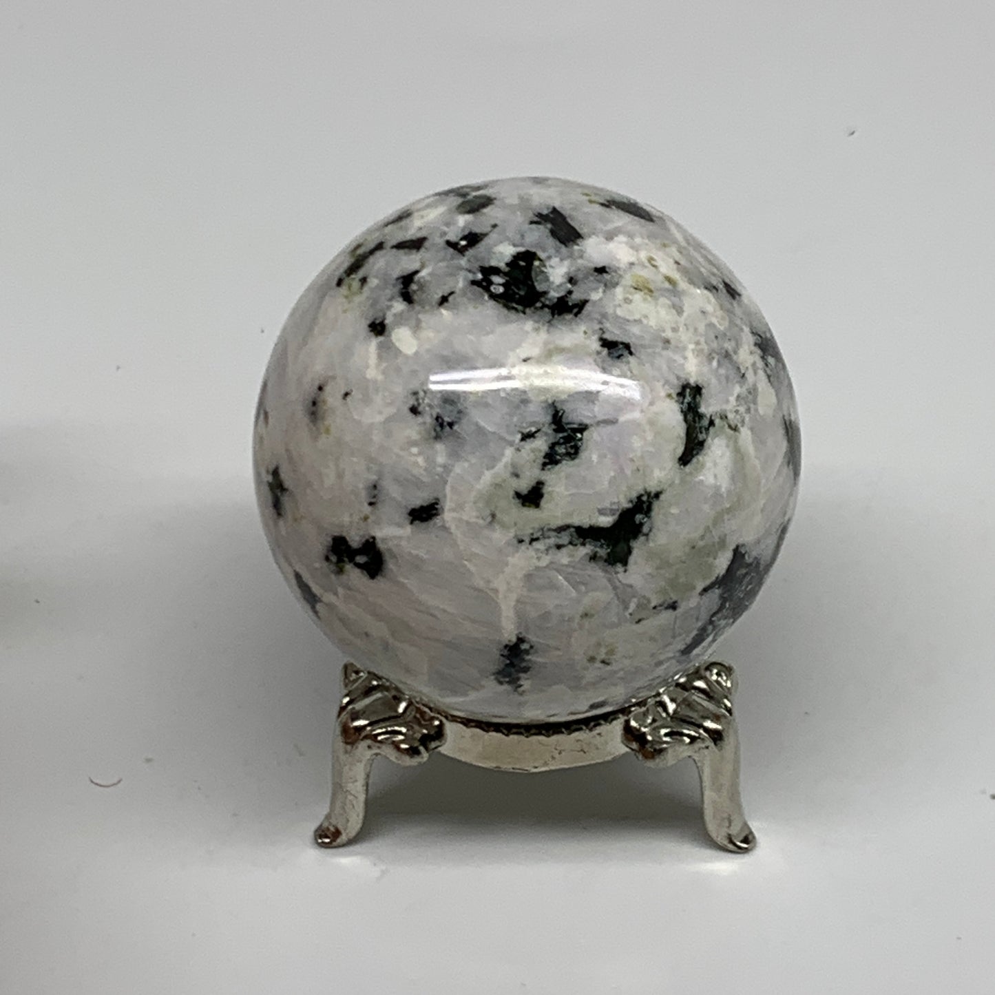 163.1g, 2"(49mm), Natural Rainbow Moonstone Sphere Ball Gemstone, B34962