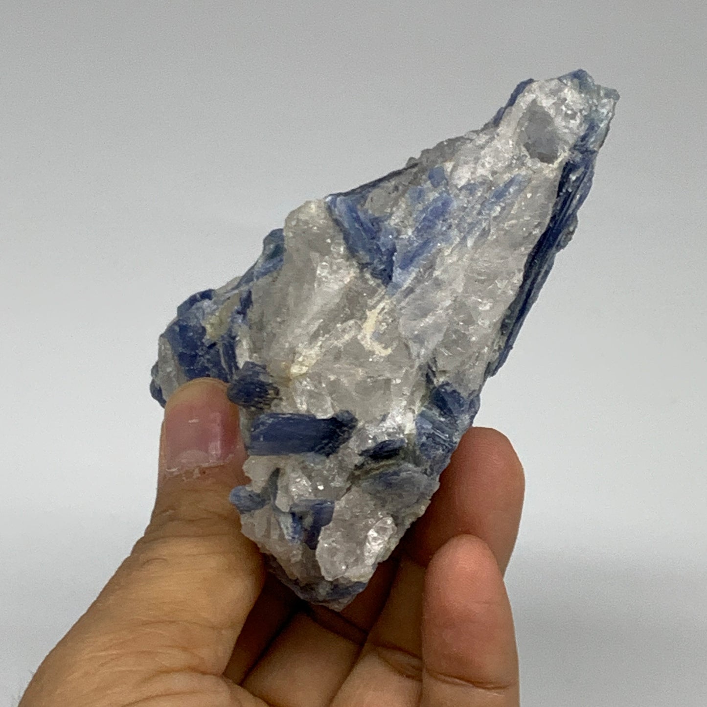 303.4g, 3.1"x4"x1.5",Blue Kyanite Quartz  Mineral Specimen @Brazil, B32868