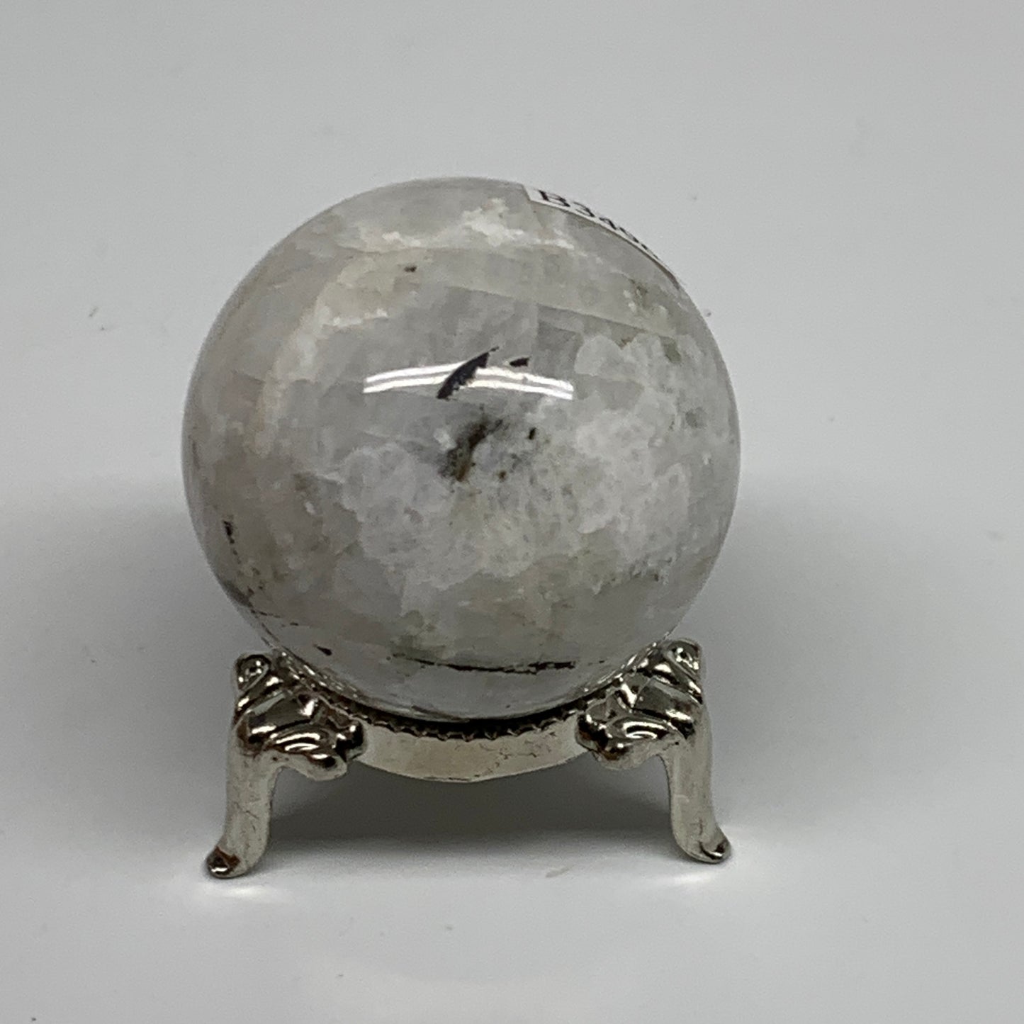 98.75g, 1.7"(42mm), Natural Rainbow Moonstone Sphere Ball Gemstone, B34965