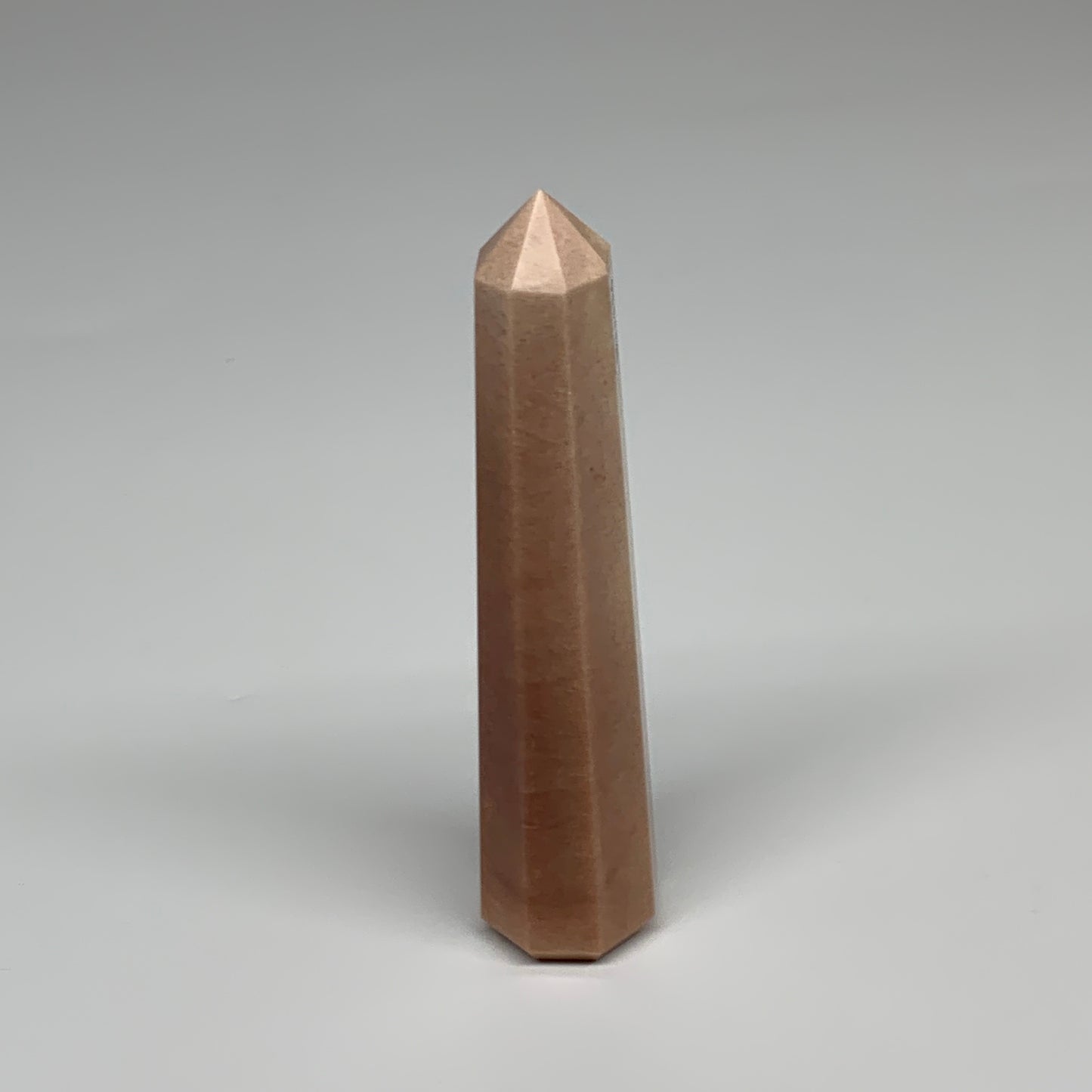 135.3g, 4.8"x1.1"x1.1" Red Aventurine Tower Obelisk Point Crystal @India,B31556
