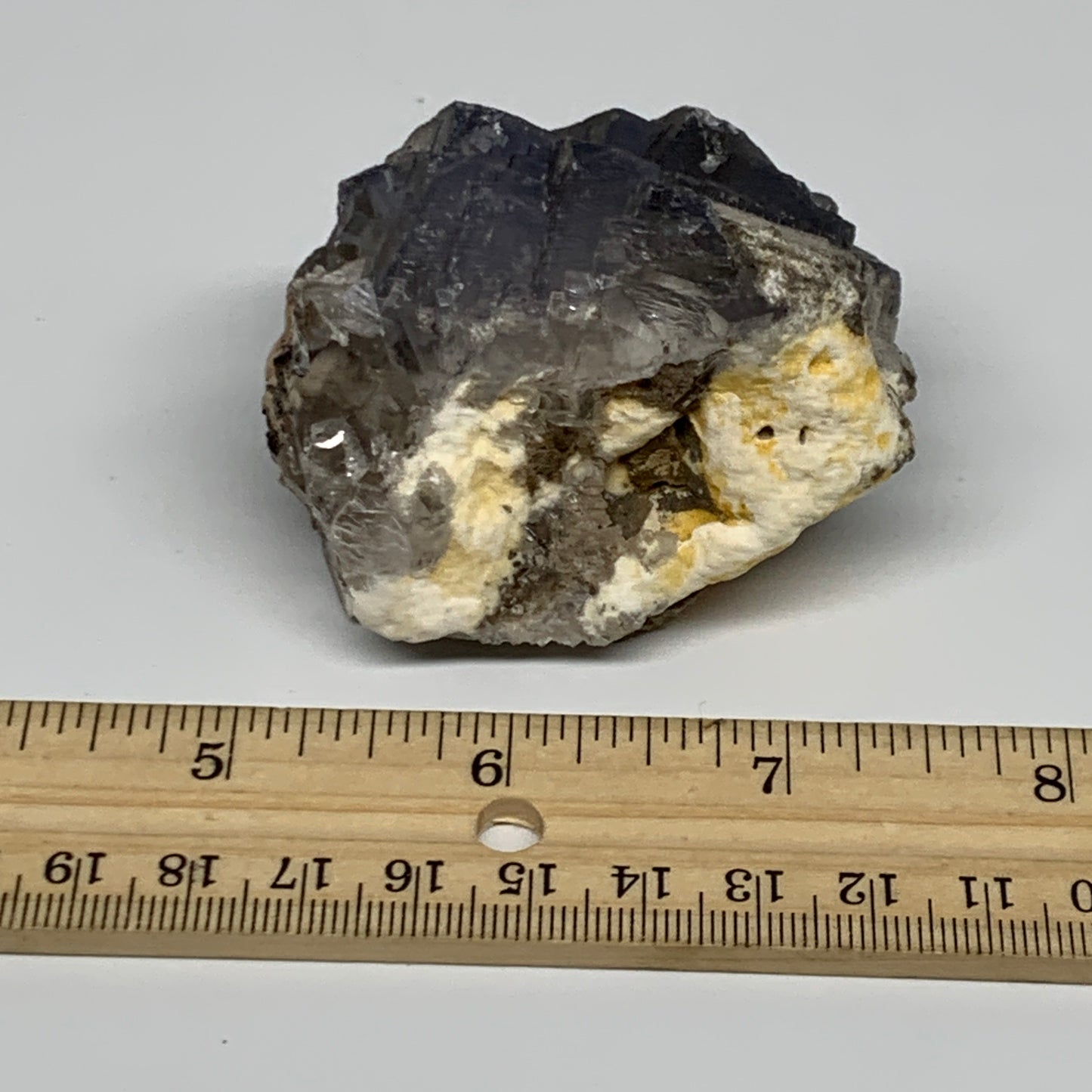 161.4g,2.4"x1.9"x1.8.",Blue Fluorite Crystal Mineral Specimen @Pakistan,B27716