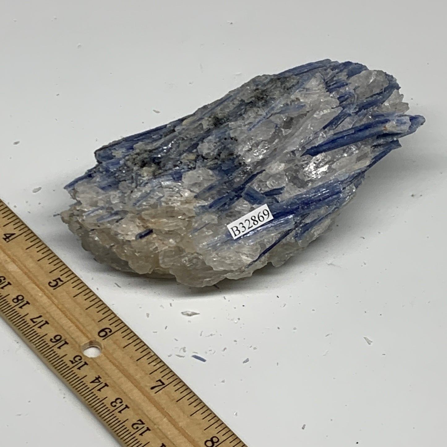 381.1g, 4.7"x2.3"x1.6",Blue Kyanite Quartz  Mineral Specimen @Brazil, B32869