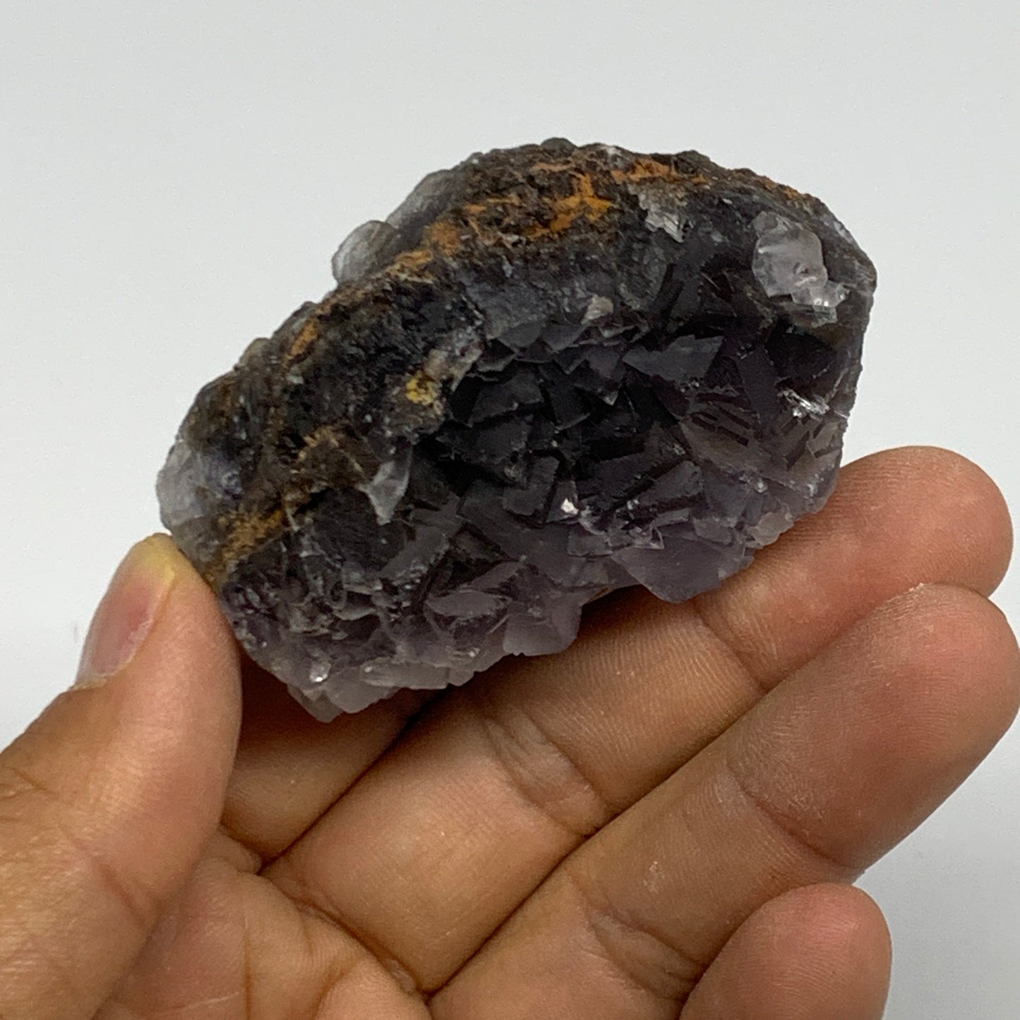 100.4g,2.3"x1.5"x1.4.",Blue Fluorite Crystal Mineral Specimen @Pakistan,B27717