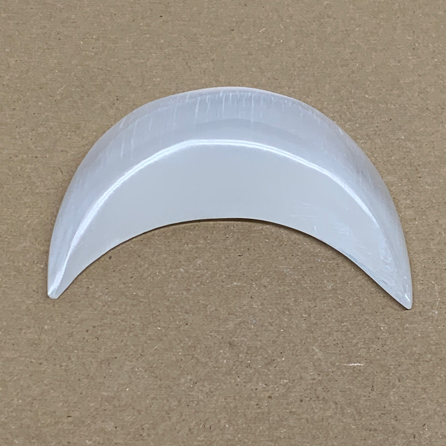 192g, 4.3"x2.2"x0.9", Selenite Crescent Moon Crystal (Satin Spar), B36278