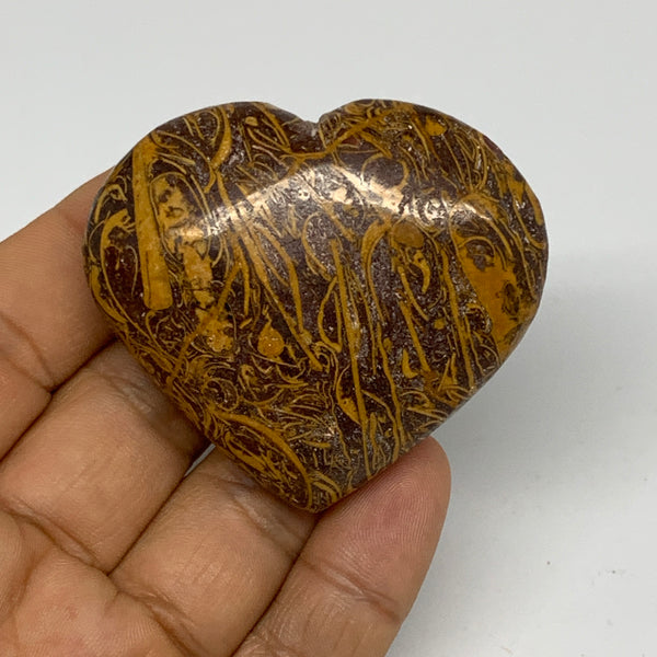 70.8g, 1.9"x2.2"x0.8" Maryam Jasper Heart Polished Healing Home Decor, B28500