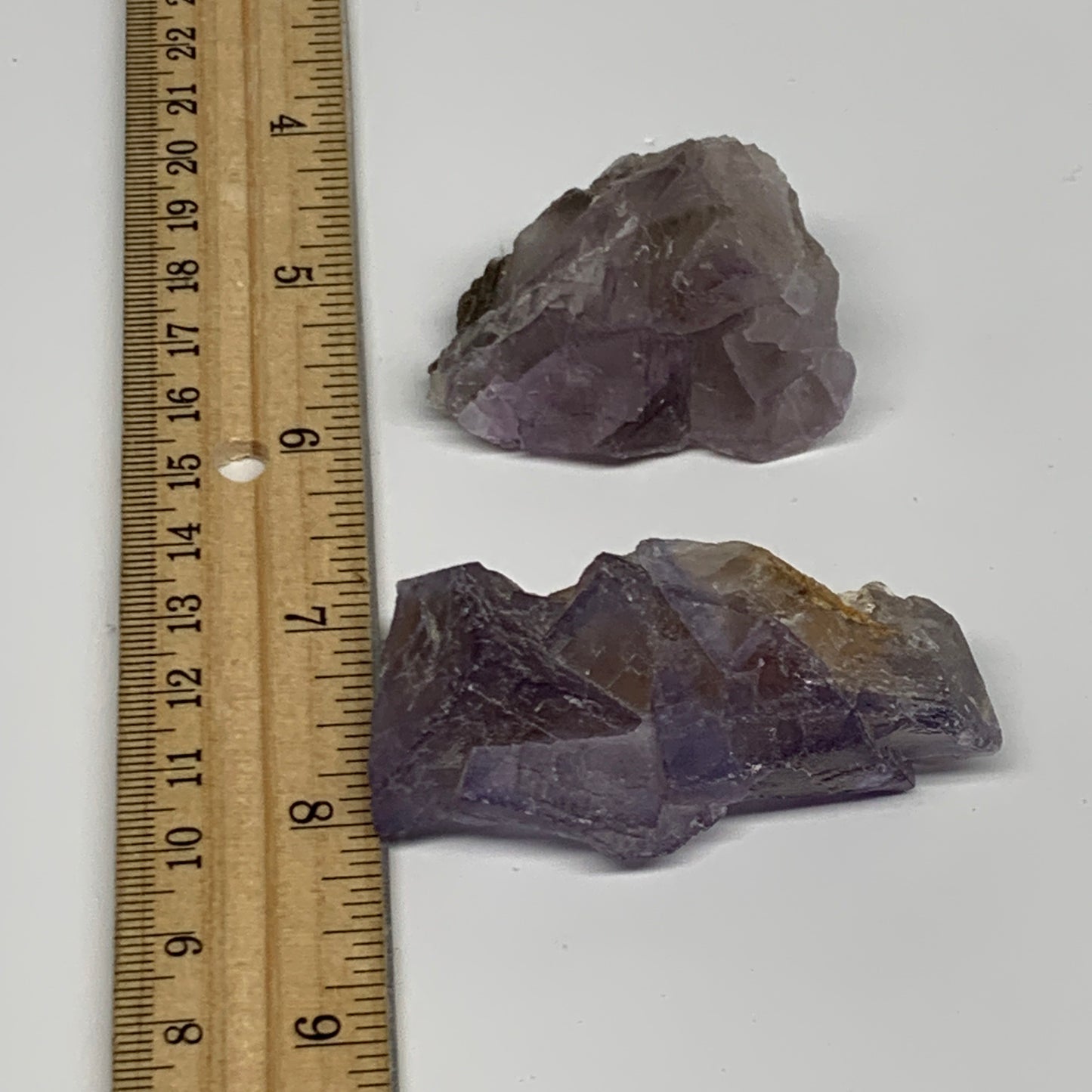 108.5g,1.8"-2.5",2pcs, Purple Fluorite Crystal Mineral Specimen @Pakistan,B27718