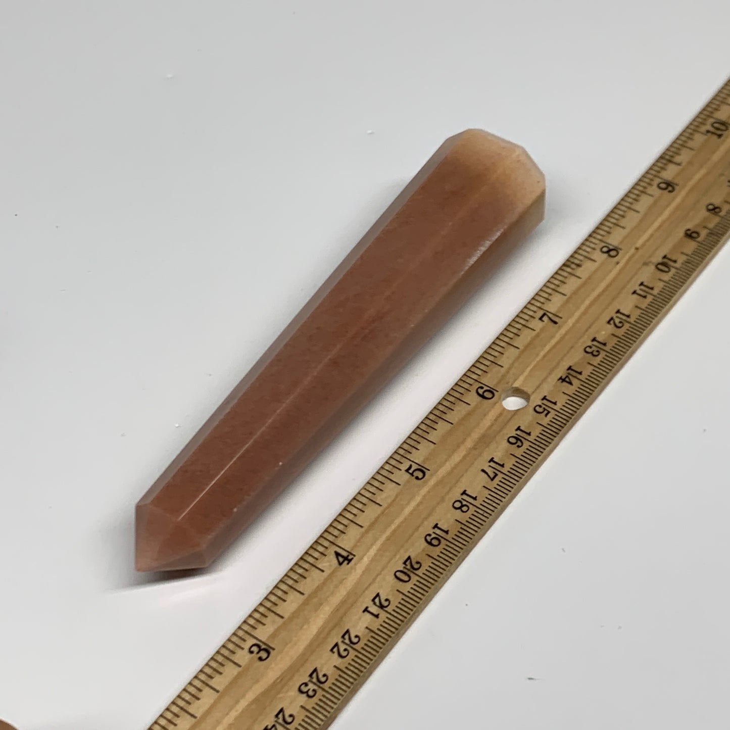 137.1g, 5.1"x1"x1" Red Aventurine Tower Obelisk Point Crystal @India,B31558