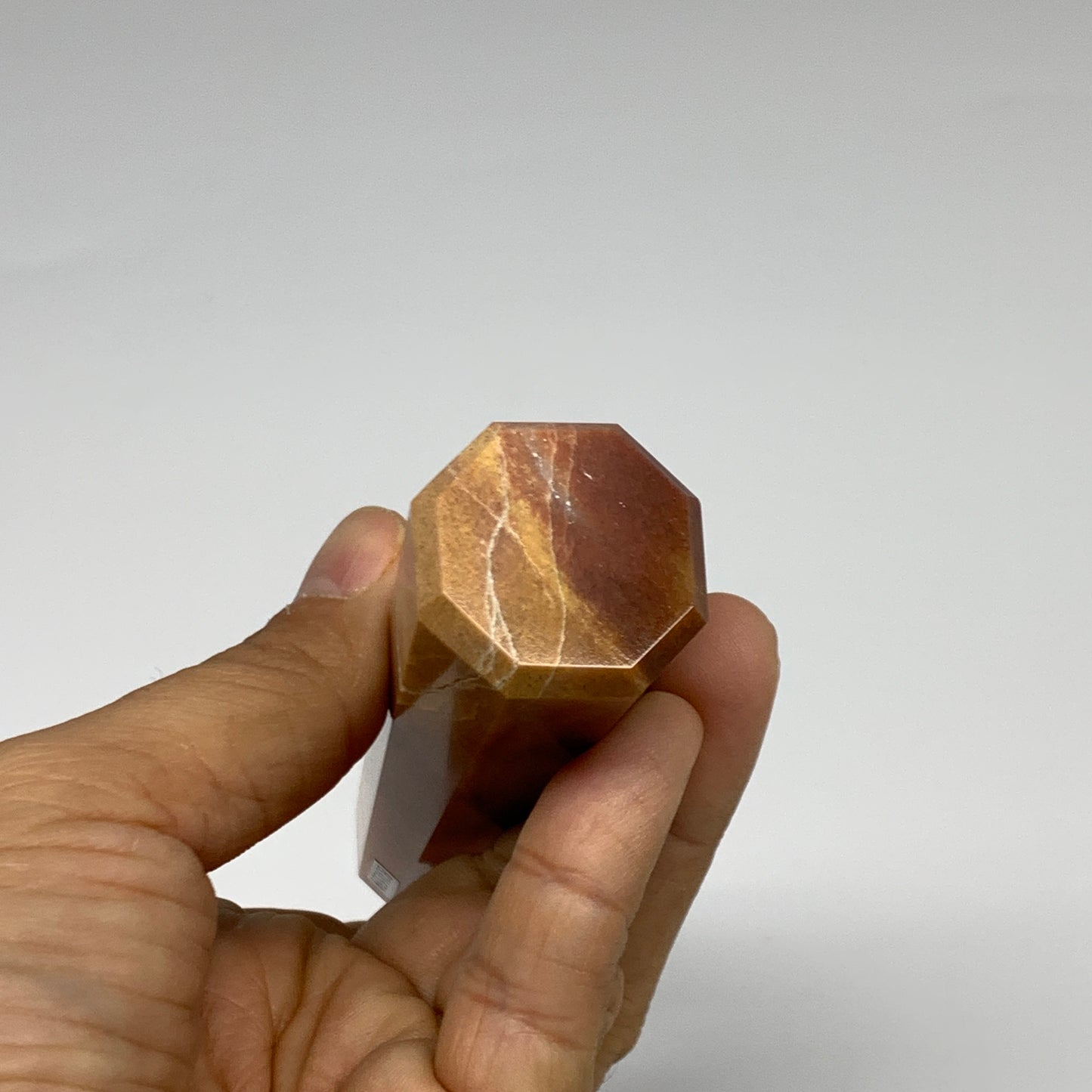 155.1g, 5.3"x1"x1" Red Aventurine Tower Obelisk Point Crystal @India,B31559