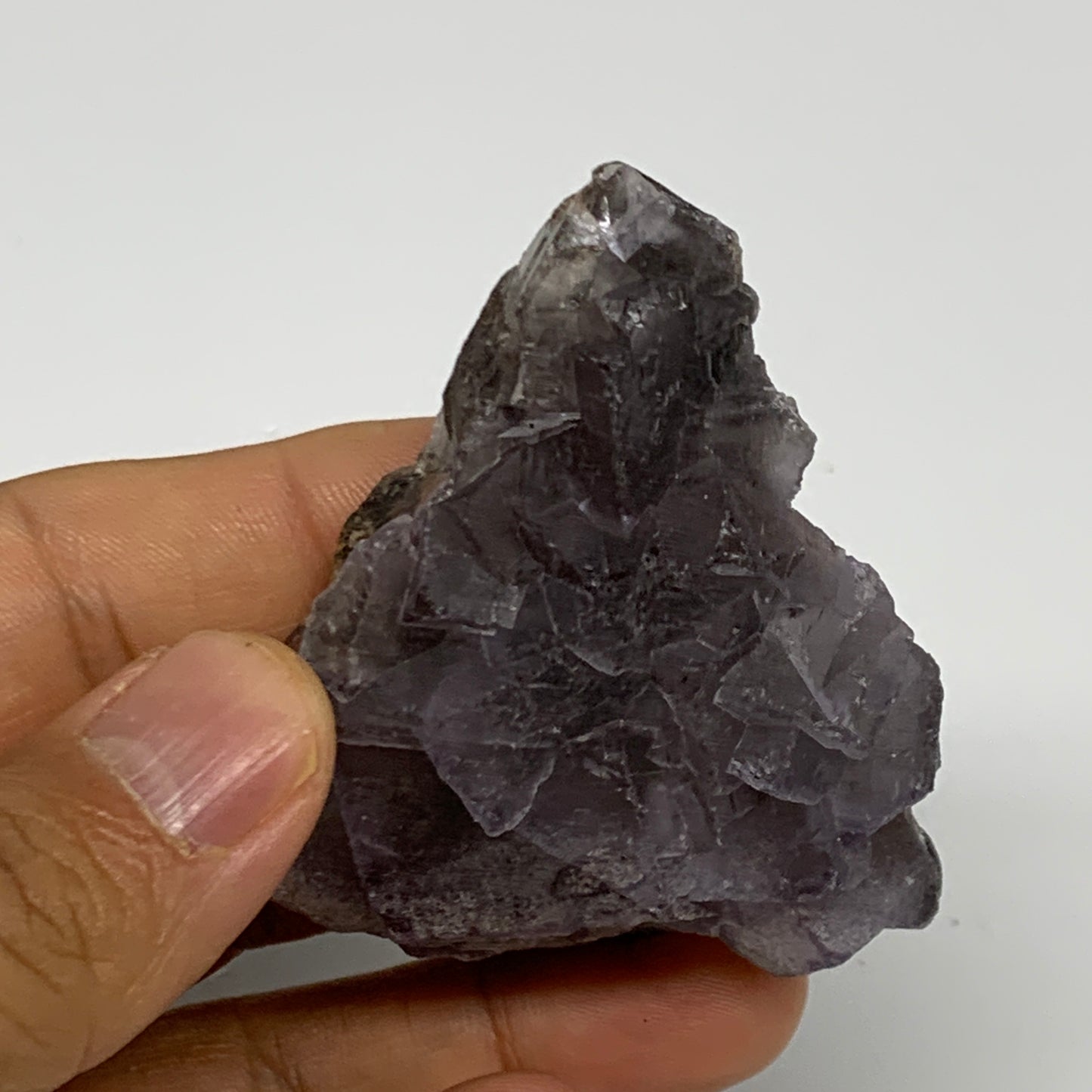 87.8g,2.6"x1.9"x0.9.",Purple Fluorite Crystal Mineral Specimen @Pakistan,B27721