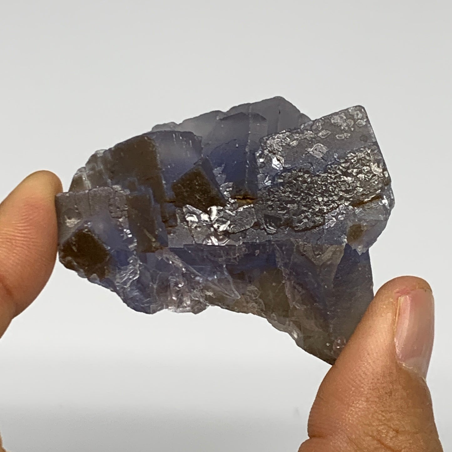 86.6g,2"x1.6"x1.5.",Purple Fluorite Crystal Mineral Specimen @Pakistan,B27722