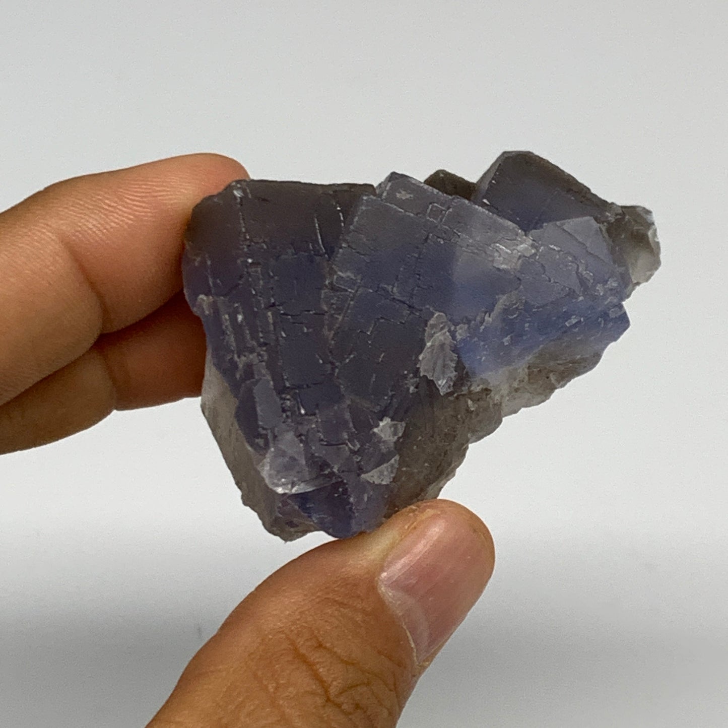 86.6g,2"x1.6"x1.5.",Purple Fluorite Crystal Mineral Specimen @Pakistan,B27722