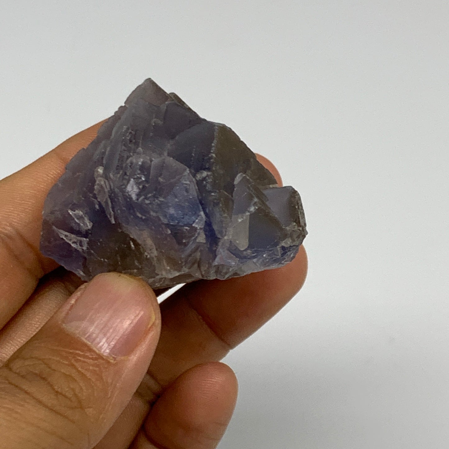 86.6g,2"x1.6"x1.5.",Purple Fluorite Crystal Mineral Specimen @Pakistan,B27722