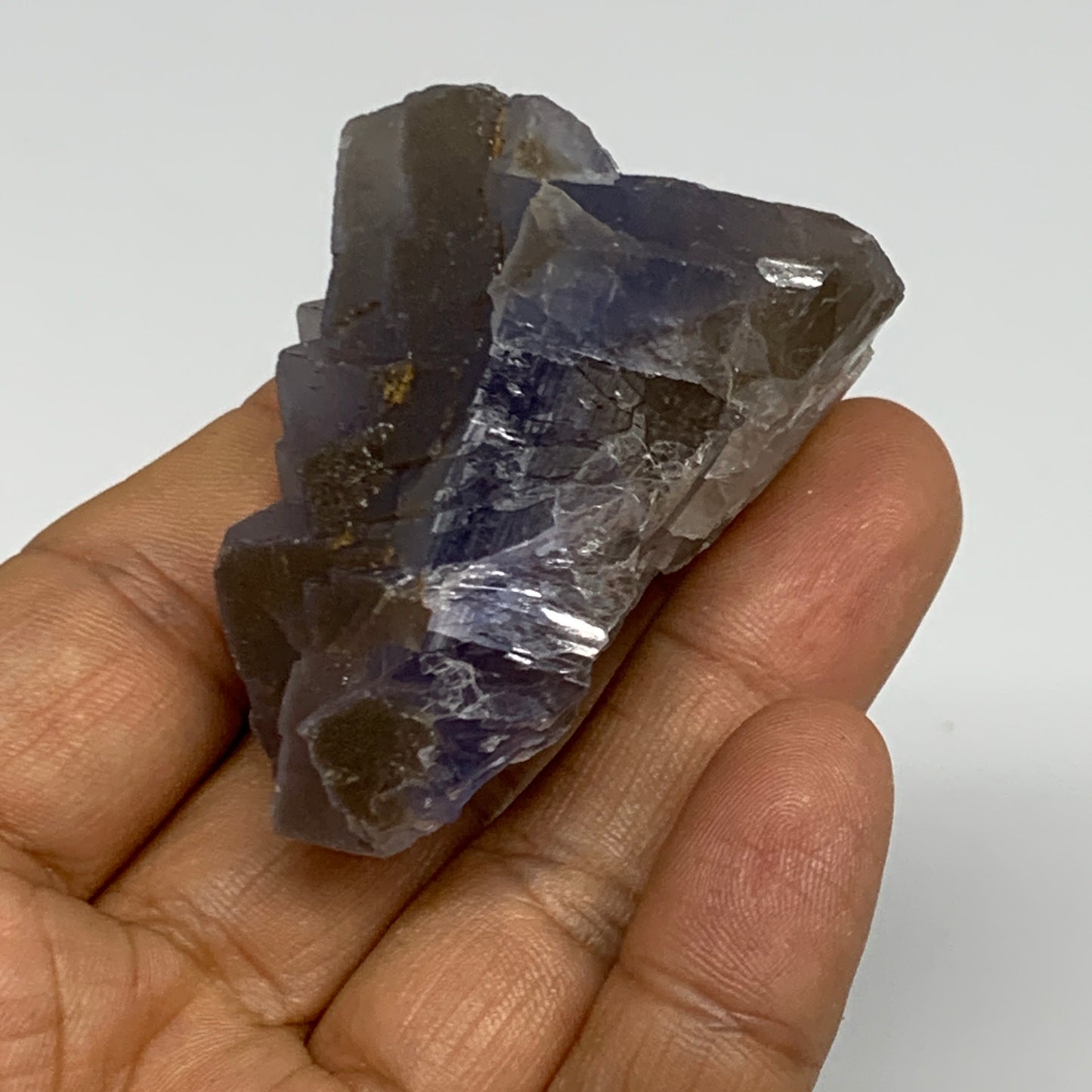 86.6g,2"x1.6"x1.5.",Purple Fluorite Crystal Mineral Specimen @Pakistan,B27722