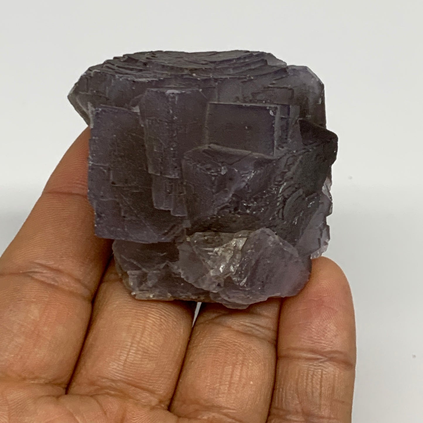 116.1g,2.2"x1.8"x1.3.",Purple Fluorite Crystal Mineral Specimen @Pakistan,B27723