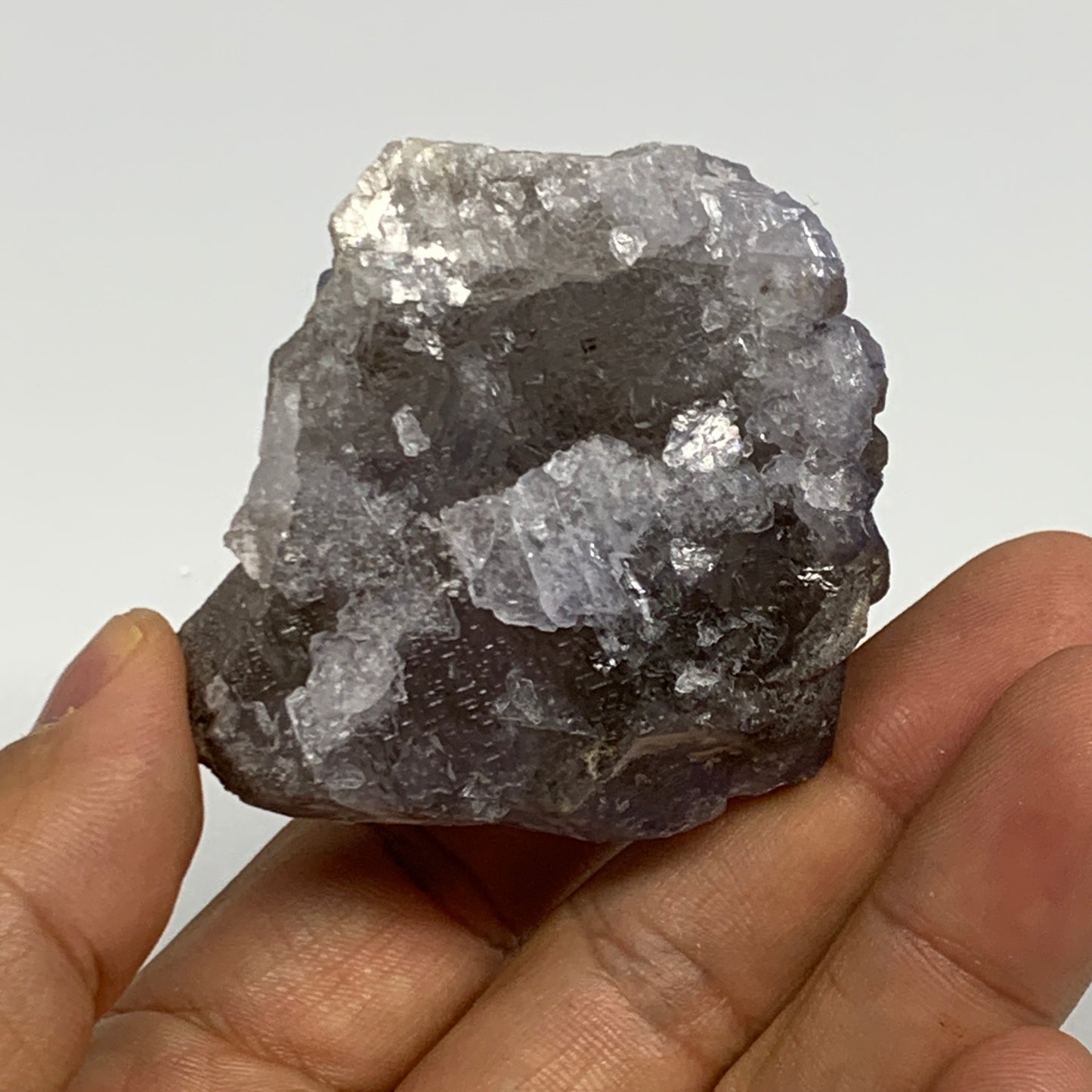 116.1g,2.2"x1.8"x1.3.",Purple Fluorite Crystal Mineral Specimen @Pakistan,B27723