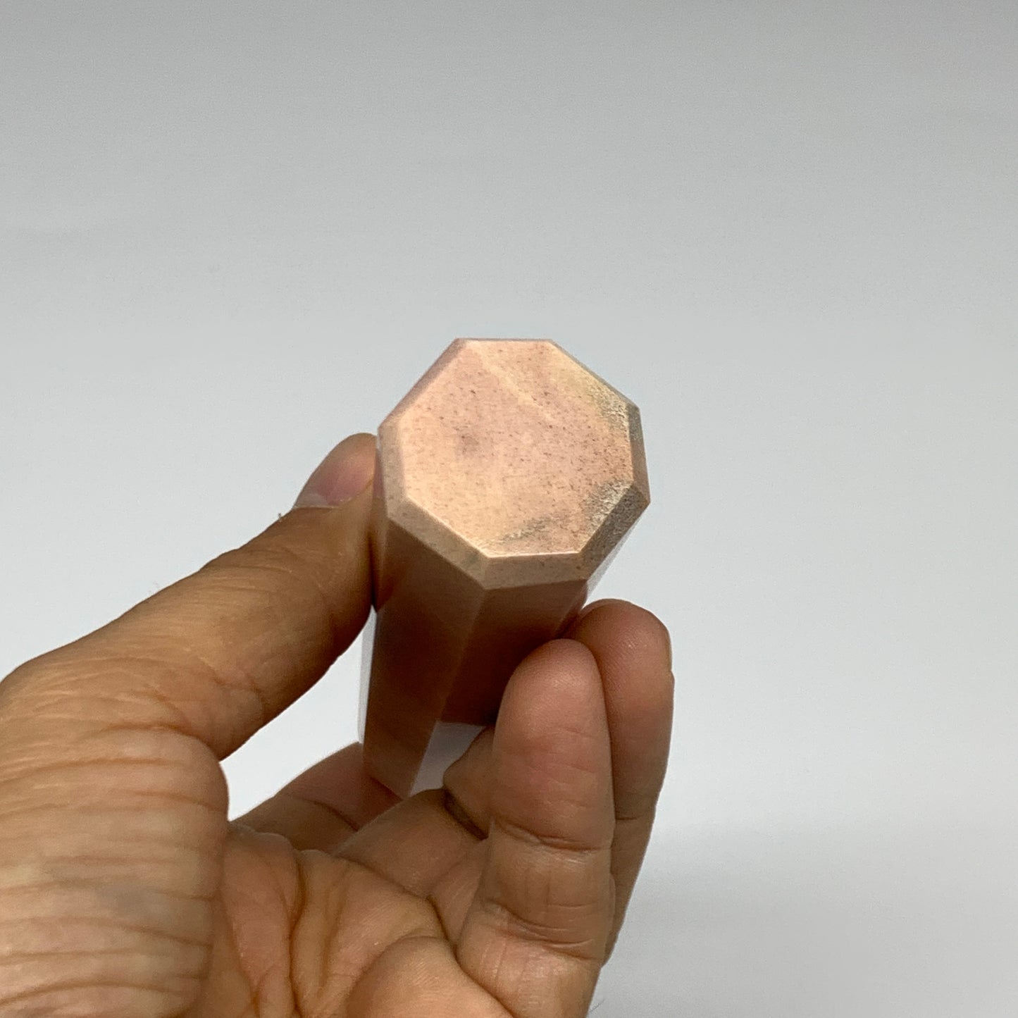 129.6g, 4.7"x1"x1" Red Aventurine Tower Obelisk Point Crystal @India,B31562