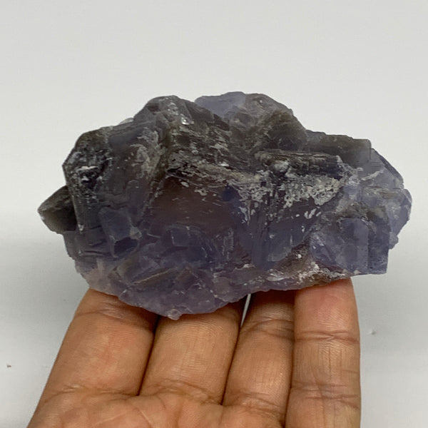 164.6g,2.4"x1.9"x1.2",Blue Fluorite Crystal Mineral Specimen @Pakistan,B27725