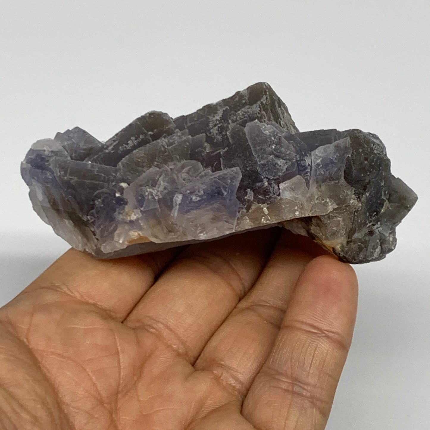 164.6g,2.4"x1.9"x1.2",Blue Fluorite Crystal Mineral Specimen @Pakistan,B27725