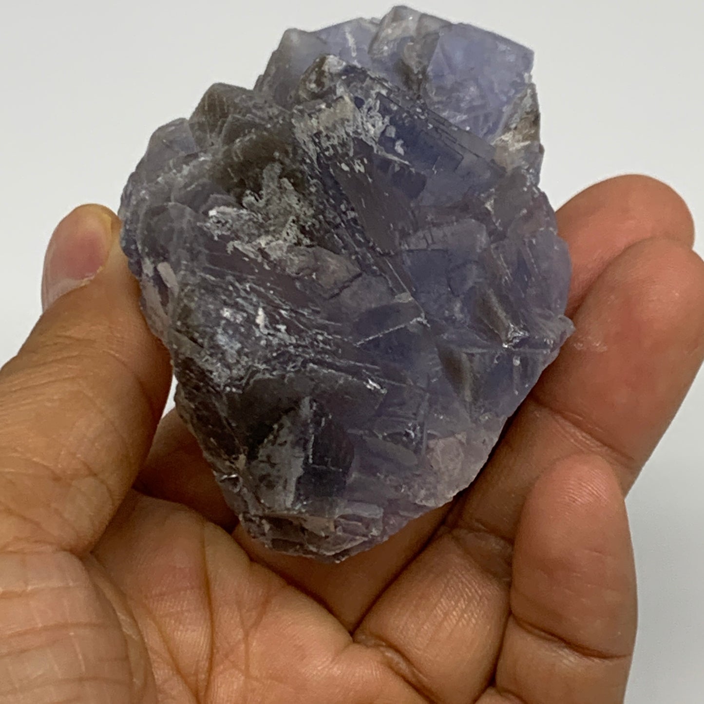 164.6g,2.4"x1.9"x1.2",Blue Fluorite Crystal Mineral Specimen @Pakistan,B27725