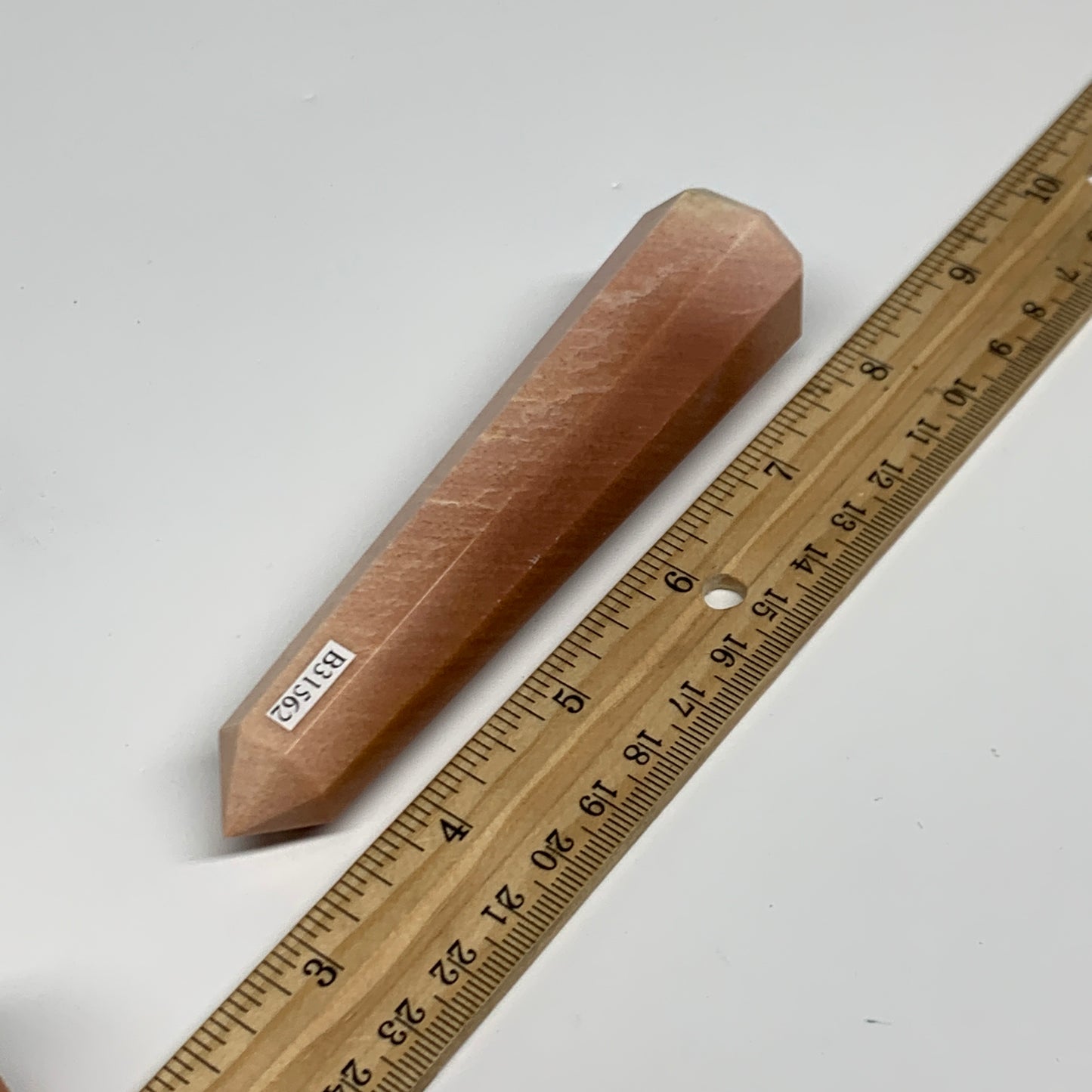 129.6g, 4.7"x1"x1" Red Aventurine Tower Obelisk Point Crystal @India,B31562