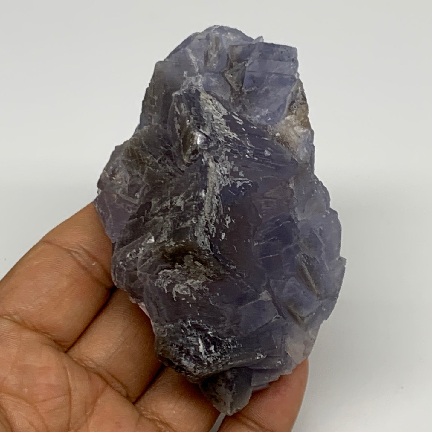 164.6g,2.4"x1.9"x1.2",Blue Fluorite Crystal Mineral Specimen @Pakistan,B27725
