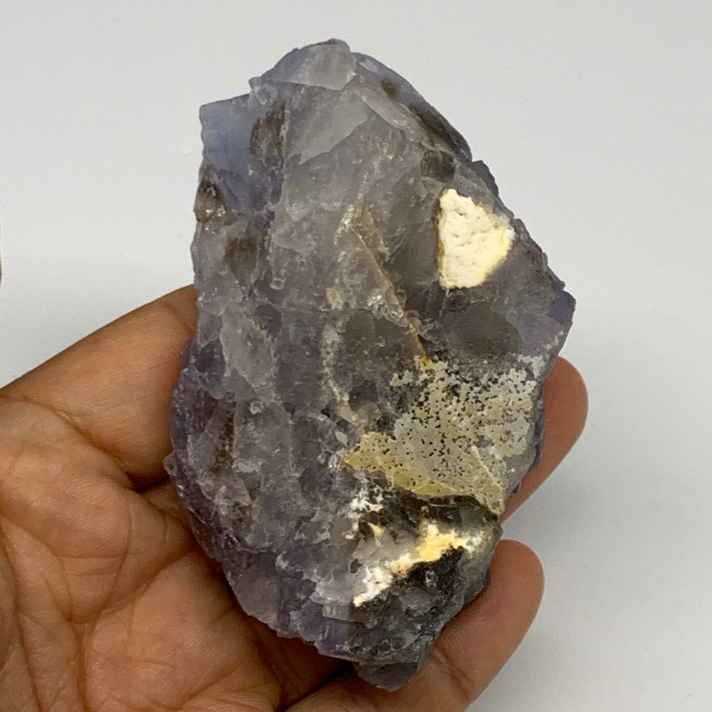 164.6g,2.4"x1.9"x1.2",Blue Fluorite Crystal Mineral Specimen @Pakistan,B27725