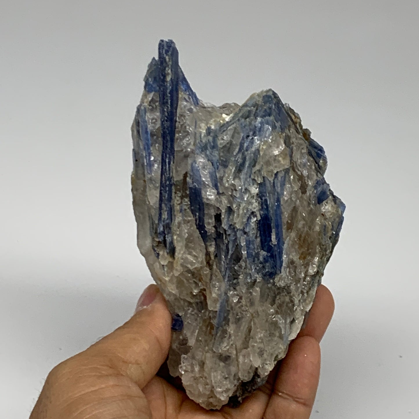 409.9g, 4.2"x2.8"x1.9",Blue Kyanite Quartz  Mineral Specimen @Brazil, B32877