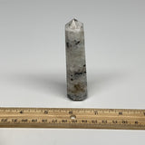 81.9g, 3.8"x0.8", Rainbow Moonstone Tower Obelisk Point Crystal @India, B29231