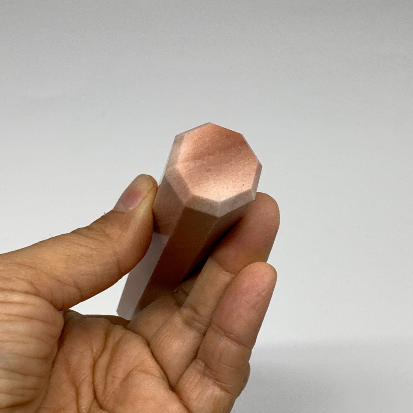 140g, 5.3"x1"x1" Red Aventurine Tower Obelisk Point Crystal @India,B31563