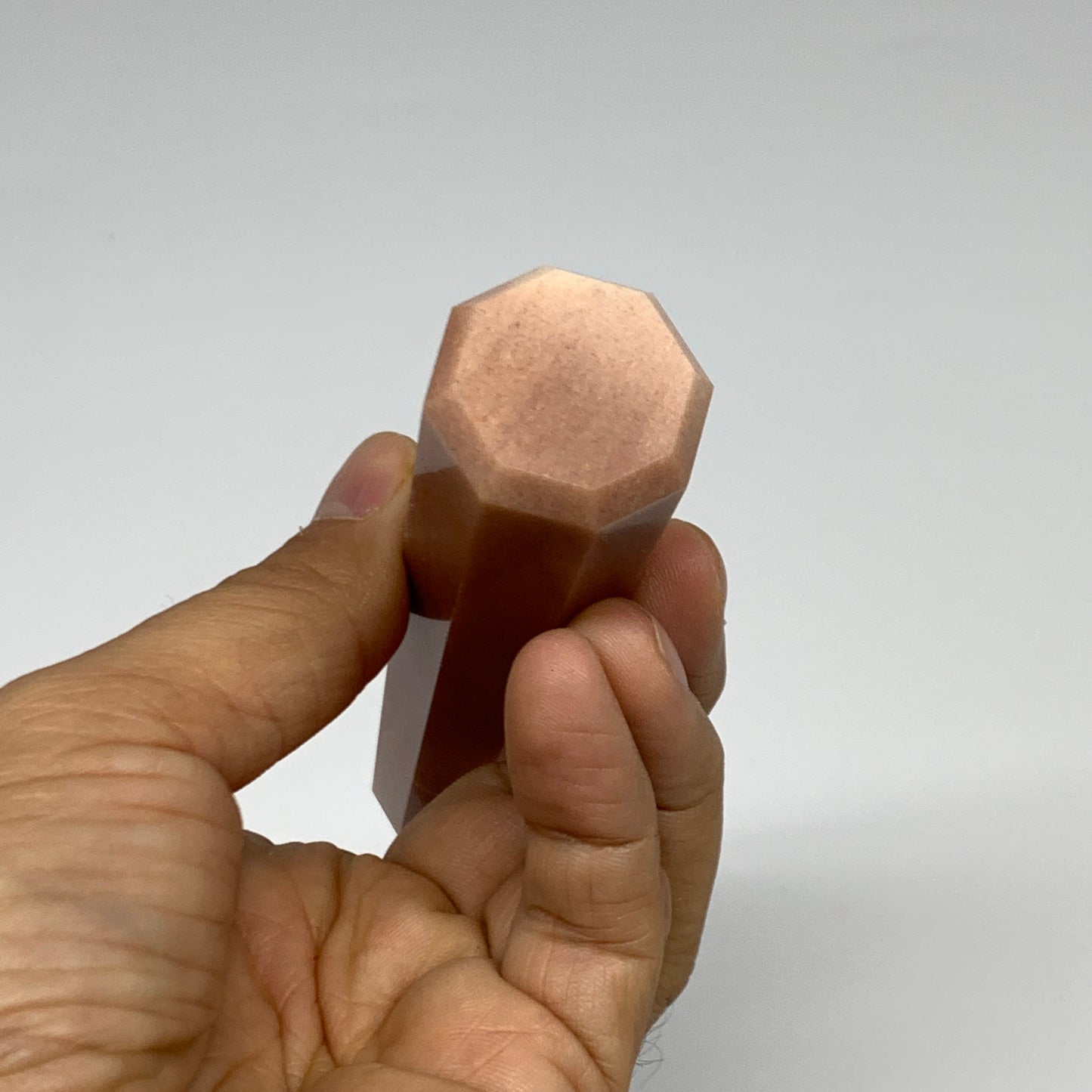 140.7g, 5.1"x1"x1" Red Aventurine Tower Obelisk Point Crystal @India,B31564